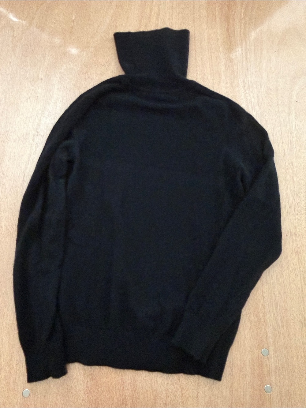Quince Women's Black Turtleneck Mongolian Cashmere Sweater - Picture 3 of 9